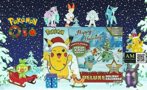 CALENDRIER DE L'AVENT POKEMON DELUXE HAPPY HOLIDAYS - POP-UP N PLAY 16 FIGURINE + DIORAMA - Photo 1/5