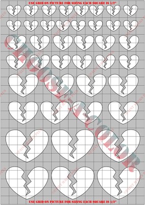 SHS9501P-X Broken Heart RC Body Paint Mask Kit In Colors