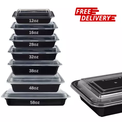 Meal Prep Containers Reusable Plastic Microwave Food Storage Containers & Lids