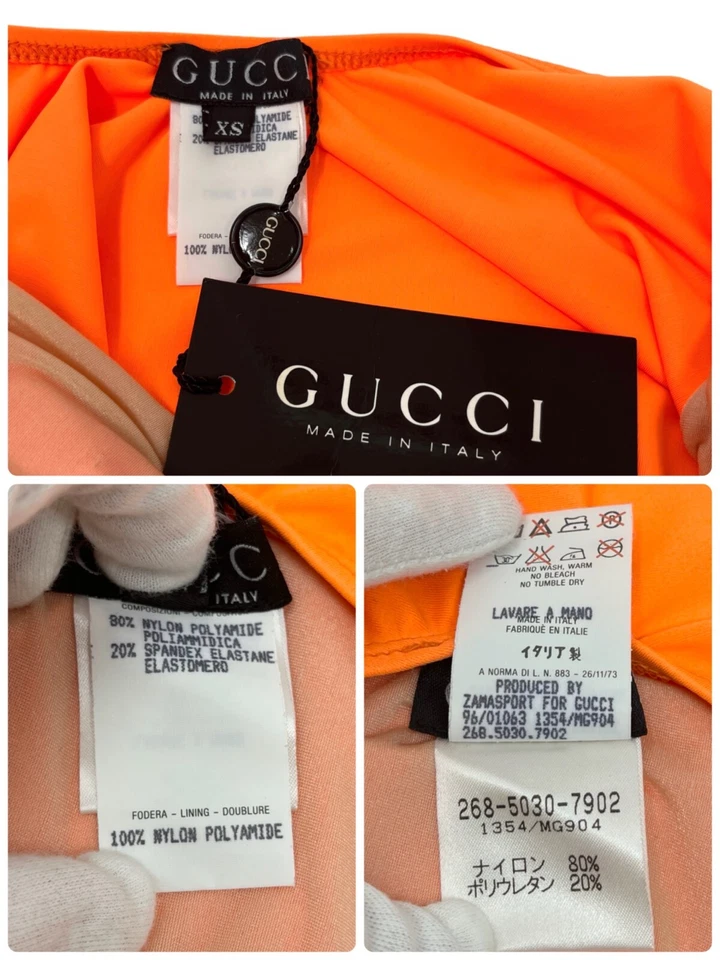 Traje de baño GUCCI Vintage GG con logotipo entrelazado #XS One Piece Naranja RangoB Foto 2 de 4