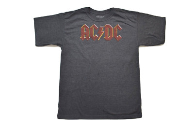 AC/DC Youth Boys AC/DC Classic Distressed Logo Charcoal Heather Shirt ...