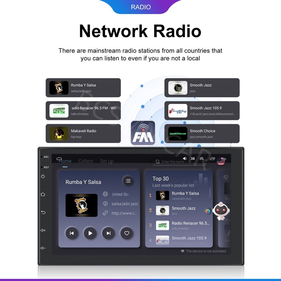 7in Car Stereo Radio Player GPS Navigation WIFI For Carplay Head Unit W