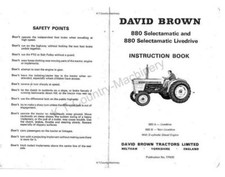 David Brown 880 Selectamatic e Live Drive Manuale Istruzioni
