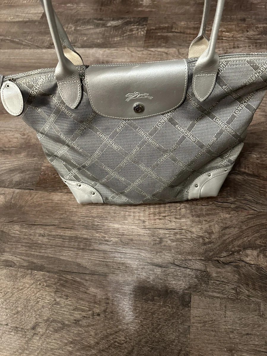 Longchamp Small Type S Le Pliage Club Tote Bag - Silver - Short Handle |  eBay