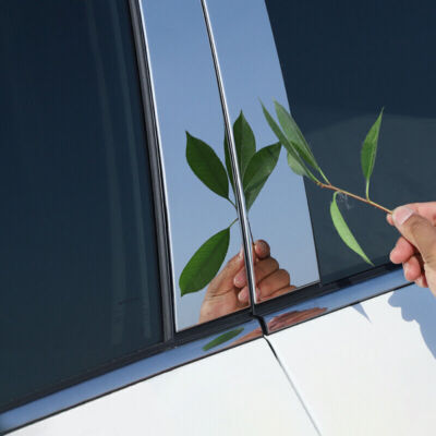 Vehicle Trim Protection Car Door Window Pillar Trim For Ford F150 2004-2014 - 4PC Black PC Plastic Cover Set F150 Exterior Accessories