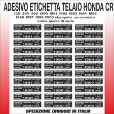 Adesivo per telaio Honda cr 125  250  500 dal  1985  al  2000  cromato