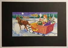 1989-1990 Holiday Season McDonald's Original Advertising Campaign Art, Pen&Wash