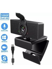  Upgraded Webcam with Microphone, 1080P HD Webcam, USB Plug