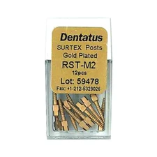 Dentatus RST-M2 Surtex Classic Gold Plated Posts Medium 2 M2 1.20 mm 12/Bx
