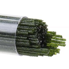 Bullseye Stringers Approx. 1MM.DIA.x17.75"L. LT. Aventurine Green Trans. 90 COE.