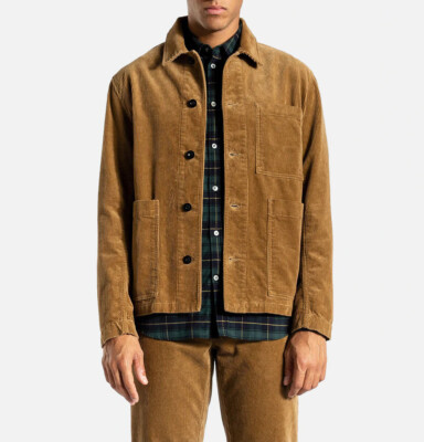NORSE PROJECTS Men s Tyge Corduroy Shirt Jacket Utility Khaki Size XXL $425 NEW 