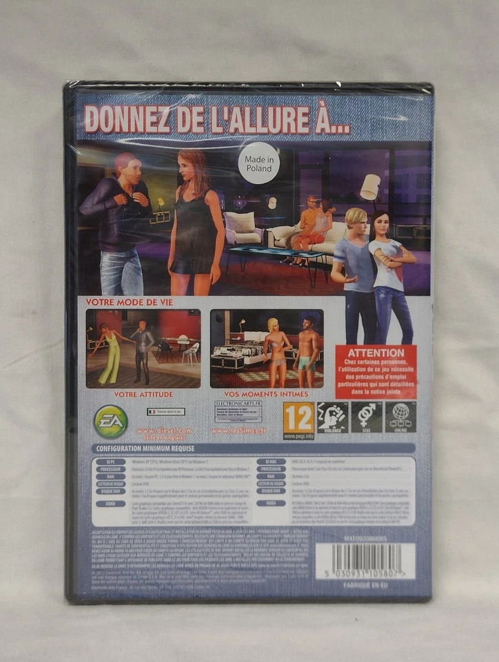 PC The Sims 3 Diesel Kit Expansion Pack New Sealed French Version English Game - Image 2 of 2