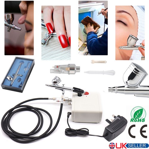 25PSI Airbrush Compressor Kit Spray Gun Dual Action Air Brush Paint Model 0.3MM - Picture 9 of 13