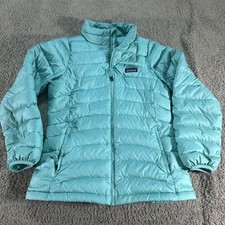 Patagonia Jacket Youth XL 14 Blue Down Puffer Full Zip Kids Winter STY68233