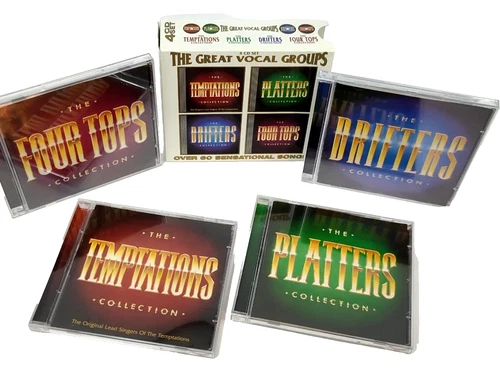 The Great Vocal Groups 4 CD Box Set VGC Temptations Platters Drifters Four Tops