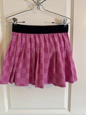 JoyLab High Rise Pleated Tennis Skort Pink Checkered Sz Small Athleisure