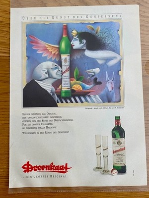Doornkaat Über die Kunst des Geniessens 1991 Vintage Ad Werbung Reklame