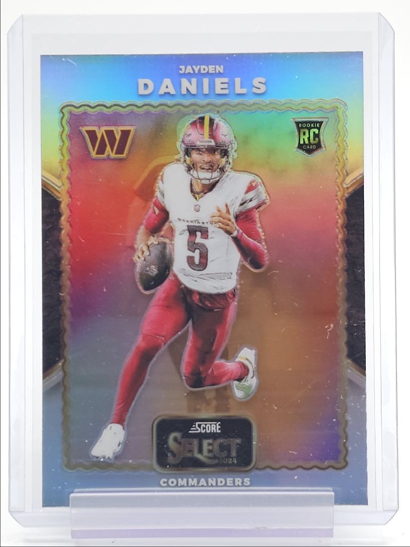 JAYDEN DANIELS 2024 SELECT SCORE THROWBACK ROOKIE SILVER PRIZM B RC Q4832