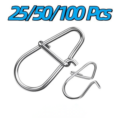 #ad 25 100p Crankbait Snaps 15 55lb Fishing Snaps Stainless Duo Lock Lure Connector $5.59