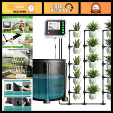Automatic Drip Irrigation System with Timer 13-Gallon Bucket for 15 Plants