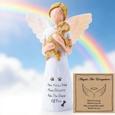 Dog Memorial Gifts Angel Pet Sympathy Gifts for Mother Resin Angel Decor of H...