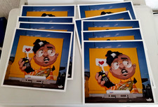 9 Graffiti Kunstkarten Motiv HOMBRE je 15x15cm (Org. Musik-, Kunst-, Kulturini)