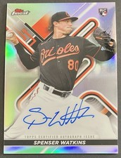 2022 Topps Finest Spenser Watkins #FA-SW Rookie On Card Auto RC Orioles Signed. rookie card picture