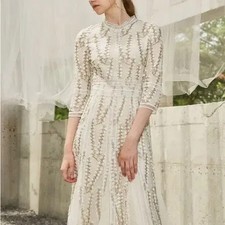 Satin Esblanc Rosa Dress Lace One-piece for Baby Shower or Wedding