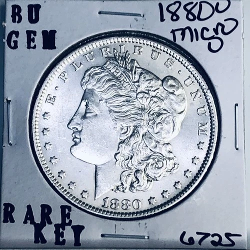 1880 O MICRO O BU GEM MORGAN SILVER UNC MS+++ U.S. MINT RARE KEY COIN 6725