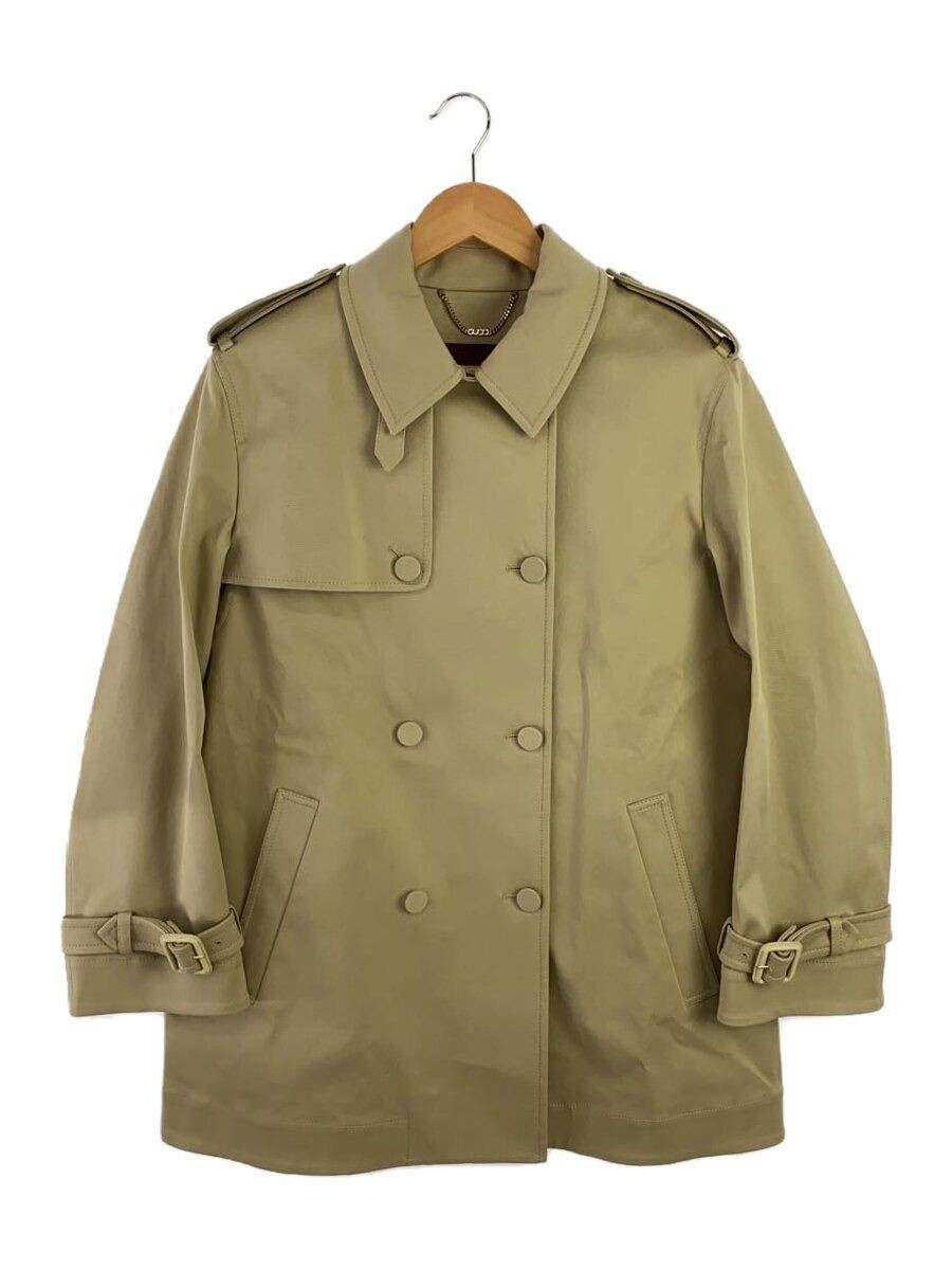 Cappotto gabardina cotone Gucci altra taglia 43 cammello tinta unita 786029