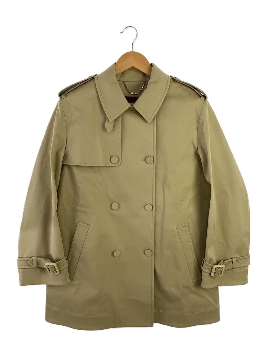 Cappotto gabardina cotone Gucci altra taglia 43 cammello tinta unita 786029