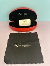 NEW 19v69 VERSACE ITALY Sunglasses Eyeglasses RED OVERSIZED CLAMSHELL HARD CASE