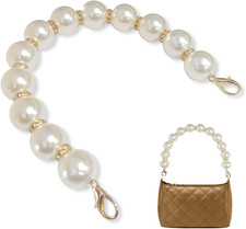 Pearl Purse Strap Elegant Chain Charm for Handbags Gold Beaded Bag Charms Access