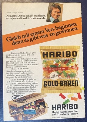 Werbeanzeige/advertisement 1976 ca. DIN A4 :  Haribo Goldbären  (O4-1-31-1)