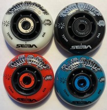 SEBA Street Invaders 72mm 84A Inline Skate Wheels ABEC 11 Bearings Set of 4