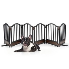 Free Standing Small Dog Gate Indoor, Short Foldable Dog Gate for Stairs