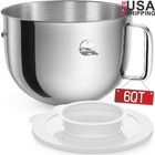Stainless Steel 6QT Mixing Bowl Compatible W/ Kitchenaid Professional Mixer New