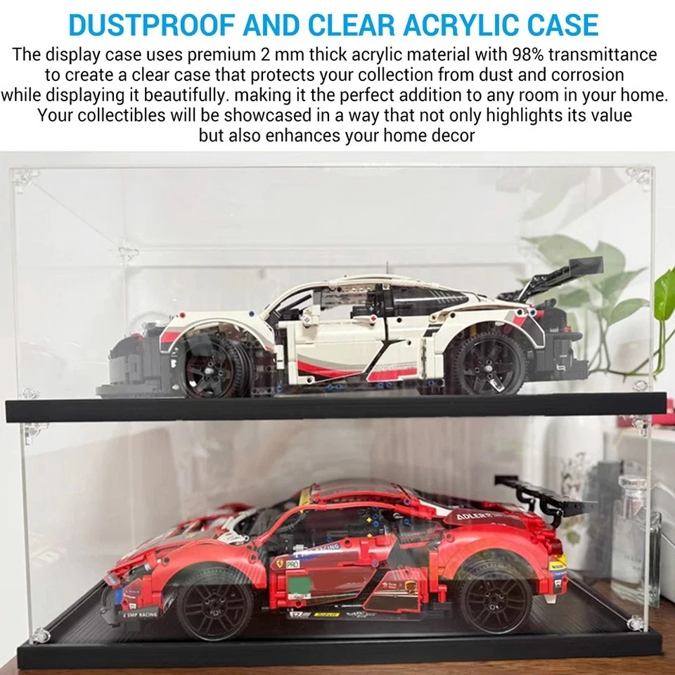 Acrylic Display Case for 1:18 Diecast Car Model Storage Box Dust Proof Glue Free - Image 4 of 4