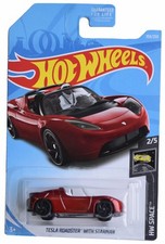 Hot Wheels Tesla Roadster 7 inches (L) x 5 (W) x 2 (H), Red