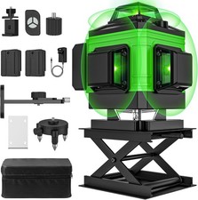 Laser Level Self Leveling 4 X 360°, 4d 16 Lines Professional Green Laser...