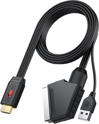 Neoteck SCART to HDMI Converter, 1080P, 16:9/4:3 Conversion Composite CVBS Audio