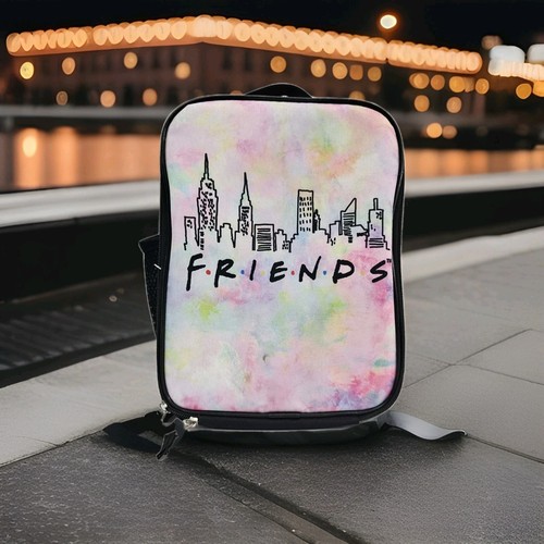 Friends Television Show Lunch Tote 10" H x 7.5" W x 4" D Skyline w/Logo In Pink