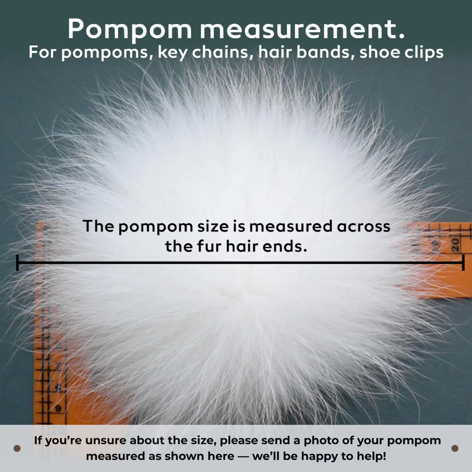 Real Arctic Fox Fur Pom Pom Main View