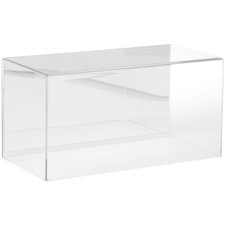 Plymor Clear Acrylic Display Case w/ No Base Mirror Back , 12" W x 6" D x 6" H