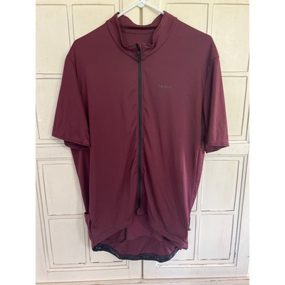 Triban size 2XL men s cyclist zip up top maroon