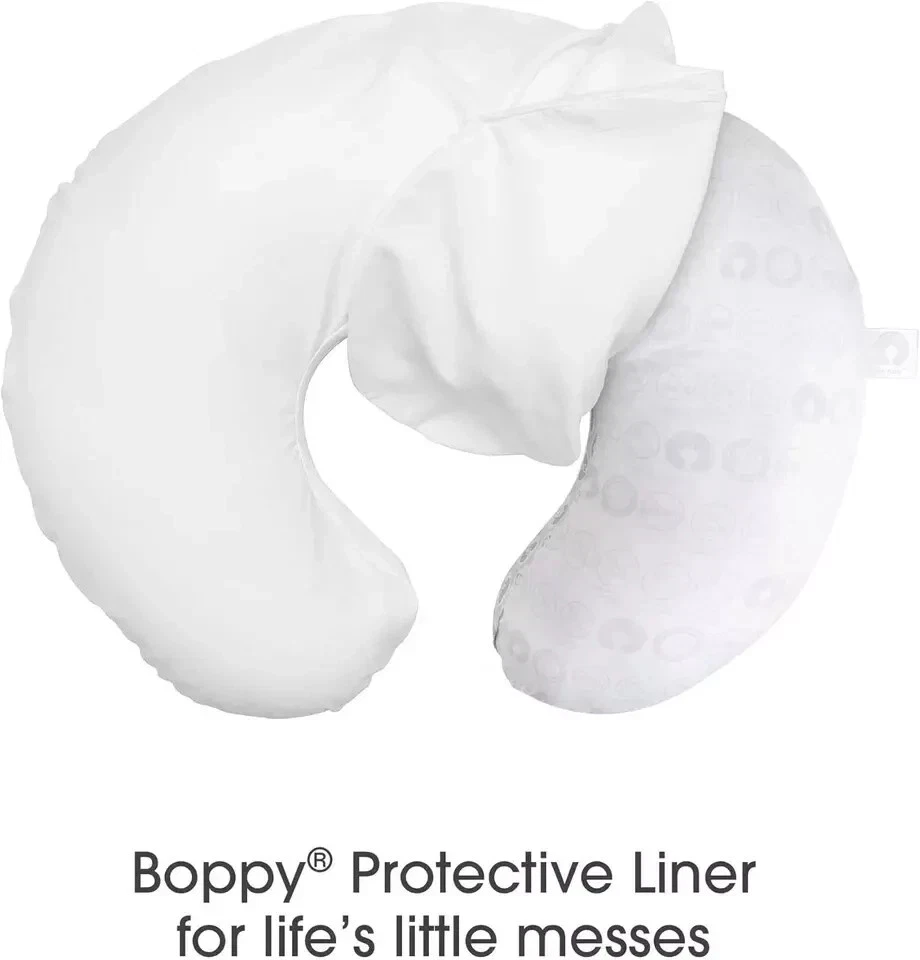 Оригинальная подкладка для подушки для кормления Boppy, ярко-белая, пригодна для машинной стирки и стирки - Изображение 3 из 4