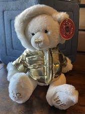 FAO Schwarz 160 Years of Toys Bear with Gold Jacket 13" Stuffed Animal