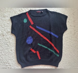 Vtg Century 80s Geometric Pattern Sweater Sz Large Women’s