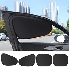 4PCS Car Window Shade, Automobile Sunshade, Sun Blocker, Static Black