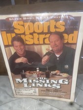 1997 BRETT FAVRE MIKE HOLMGREN PACKERS Sports Illustrated In Plastic